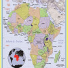 Map of Africa Style B - Laminated Wall Map Poster Print Perfect for Classrooms and Homes - Vivid Imagery with Bright Colors