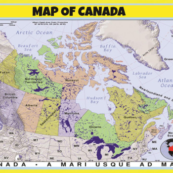 Map of Canada - Laminated Wall Map Poster Print Perfect for Classrooms and Homes - Vivid Imagery with Bright Colors