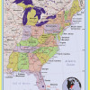 Map of East USA - Laminated Wall Map Poster Print Perfect for Classrooms and Homes - Vivid Imagery with Bright Colors