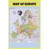Map of Europe Style B - Laminated Wall Map Poster Print Perfect for Classrooms and Homes - Vivid Imagery with Bright Colors