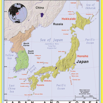 Map of Japan - Laminated Wall Map Poster Print Perfect for Classrooms and Homes - Vivid Imagery with Bright Colors