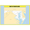 Map of Maryland - Laminated Wall Map Poster Print Perfect for Classrooms and Homes - Vivid Imagery with Bright Colors