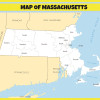 Map of Massachusetts - Laminated Wall Map Poster Print Perfect for Classrooms and Homes - Vivid Imagery with Bright Colors