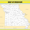 Map of Missouri - Laminated Wall Map Poster Print Perfect for Classrooms and Homes - Vivid Imagery with Bright Colors