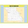 Map of Missouri - Laminated Wall Map Poster Print Perfect for Classrooms and Homes - Vivid Imagery with Bright Colors