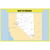 Map of Nevada - Laminated Wall Map Poster Print Perfect for Classrooms and Homes - Vivid Imagery with Bright Colors