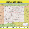 Map of New Mexico Style C - Laminated Wall Map Poster Print Perfect for Classrooms and Homes - Vivid Imagery with Bright Colors