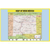 Map of New Mexico Style C - Laminated Wall Map Poster Print Perfect for Classrooms and Homes - Vivid Imagery with Bright Colors
