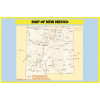 Map of New Mexico  - Laminated Wall Map Poster Print Perfect for Classrooms and Homes - Vivid Imagery with Bright Colors