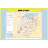 Map of Ohio  - Laminated Wall Map Poster Print Perfect for Classrooms and Homes - Vivid Imagery with Bright Colors