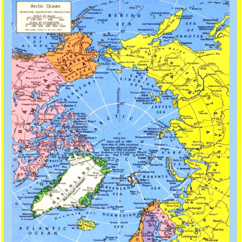 Map of Arctic Ocean - Laminated Wall Map Poster Print Perfect for Classrooms and Homes - Vivid Imagery with Bright Colors