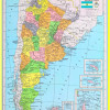 Map of Argentina  - Laminated Wall Map Poster Print Perfect for Classrooms and Homes - Vivid Imagery with Bright Colors