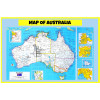 Map of Australia  - Laminated Wall Map Poster Print Perfect for Classrooms and Homes - Vivid Imagery with Bright Colors