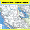 Map of British Colombia  - Laminated Wall Map Poster Print Perfect for Classrooms and Homes - Vivid Imagery with Bright Colors