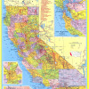 Map of California Style 3  - Laminated Wall Map Poster Print Perfect for Classrooms and Homes - Vivid Imagery with Bright Colors
