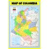 Map of Colombia  - Laminated Wall Map Poster Print Perfect for Classrooms and Homes - Vivid Imagery with Bright Colors