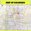 Map of Colorado Style D  - Laminated Wall Map Poster Print Perfect for Classrooms and Homes - Vivid Imagery with Bright Colors