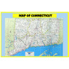 Map of Connecticut  - Laminated Wall Map Poster Print Perfect for Classrooms and Homes - Vivid Imagery with Bright Colors