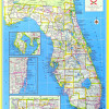 Map of Florida Style E  - Laminated Wall Map Poster Print Perfect for Classrooms and Homes - Vivid Imagery with Bright Colors
