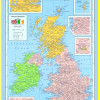Map of Great Britain and Ireland  - Laminated Wall Map Poster Print Perfect for Classrooms and Homes - Vivid Imagery with Bright Colors