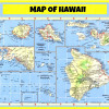 Map of Hawai - Laminated Wall Map Poster Print Perfect for Classrooms and Homes - Vivid Imagery with Bright Colors