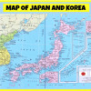 Map of Japan and Korea  - Laminated Wall Map Poster Print Perfect for Classrooms and Homes - Vivid Imagery with Bright Colors