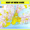 Map of New York  - Laminated Wall Map Poster Print Perfect for Classrooms and Homes - Vivid Imagery with Bright Colors