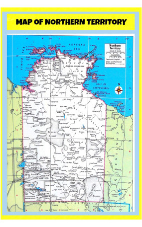 Map of Northern Territory  - Laminated Wall Map Poster Print Perfect for Classrooms and Homes - Vivid Imagery with Bright Colors