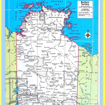 Map of Northern Territory  - Laminated Wall Map Poster Print Perfect for Classrooms and Homes - Vivid Imagery with Bright Colors