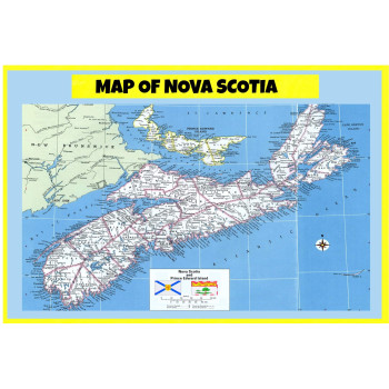 Poster of Nova Scotia - Laminated Wall Poster Print Perfect for Classrooms and Homes - Vivid Imagery with Bright Colors
