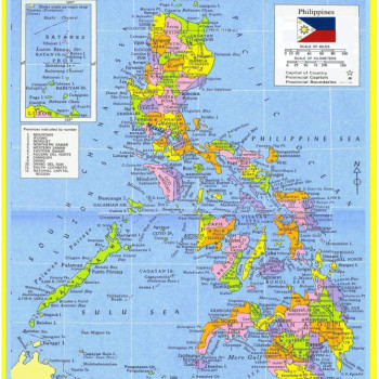 Map of Philippines  - Laminated Wall Map Poster Print Perfect for Classrooms and Homes - Vivid Imagery with Bright Colors