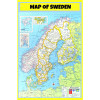 Map of Sweden  - Laminated Wall Map Poster Print Perfect for Classrooms and Homes - Vivid Imagery with Bright Colors