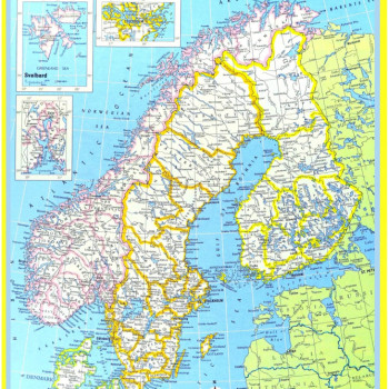 Map of Sweden  - Laminated Wall Map Poster Print Perfect for Classrooms and Homes - Vivid Imagery with Bright Colors
