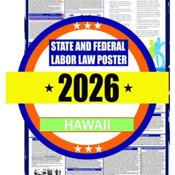 2026 Hawaii State and Federal Labor Law Poster - HI