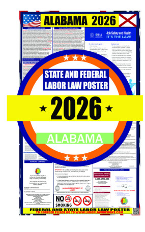 2026 Alabama State and Federal Labor Law Poster - AL