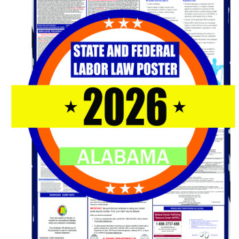 2026 Alabama State and Federal Labor Law Poster - AL