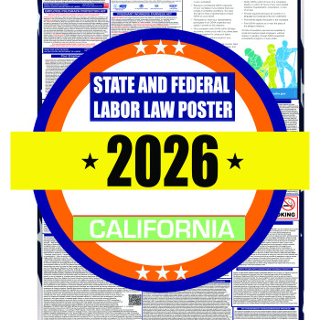 2026 California State and Federal Labor Law Poster - CA