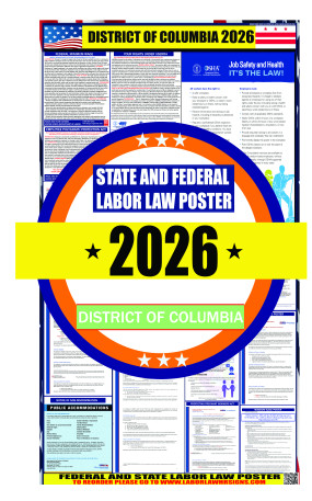2026 District Of Columbia State and Federal Labor Law Poster - DC