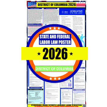 2026 District Of Columbia State and Federal Labor Law Poster - DC