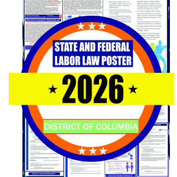 2026 District Of Columbia State and Federal Labor Law Poster - DC