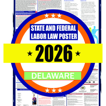 2026 Delaware State and Federal Labor Law Poster - DE