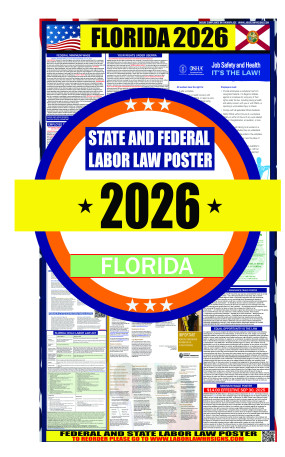 2026 Florida State and Federal Labor Law Poster - FL
