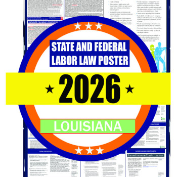 2026 Louisiana State and Federal Labor Law Poster - LA