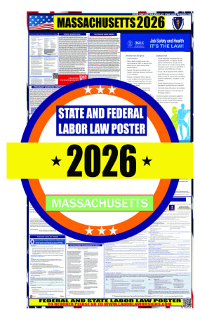 2026 Massachusetts State and Federal Labor Law Poster - MA