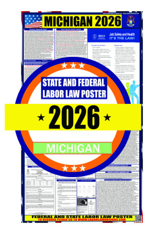 2026 Michigan State and Federal Labor Law Poster - MI