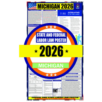 2026 Michigan State and Federal Labor Law Poster - MI
