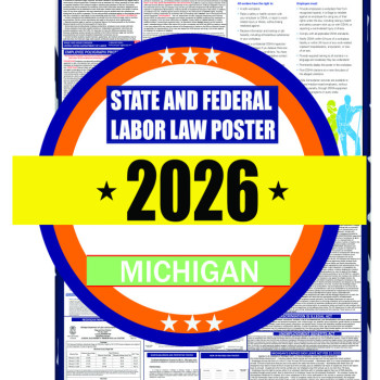 2026 Michigan State and Federal Labor Law Poster - MI