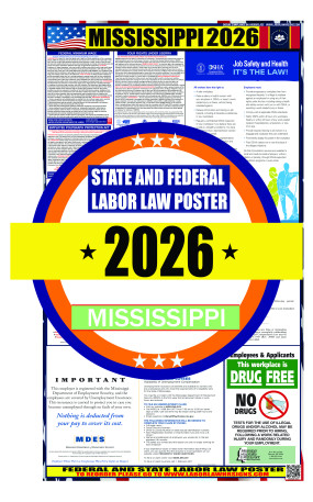 2026 Mississippi State and Federal Labor Law Poster - MS