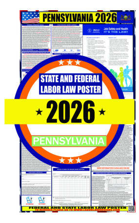 2026 Pennsylvania State and Federal Labor Law Poster - PA