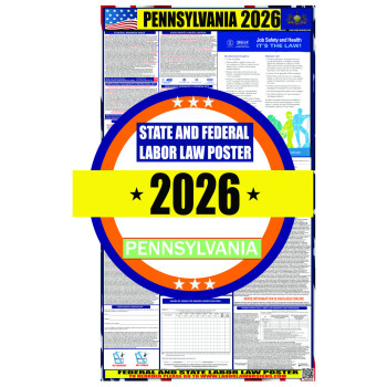 2026 Pennsylvania State and Federal Labor Law Poster - PA